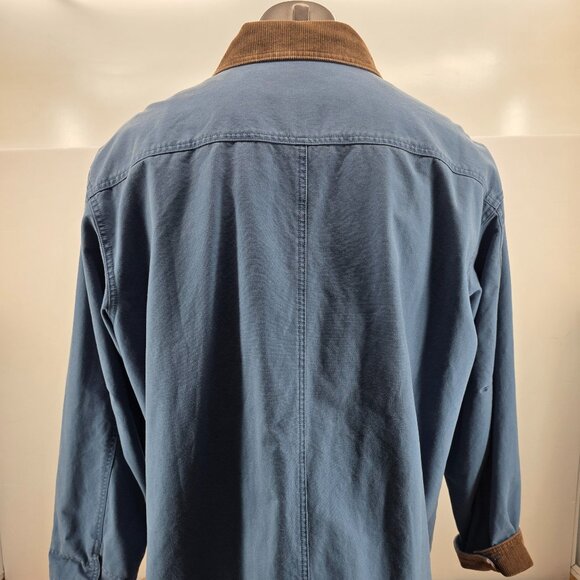 Vintage LL Bean Men’s XXL Blue Button Front Barn Chore Field Hunting Jacket - Picture 2 of 16